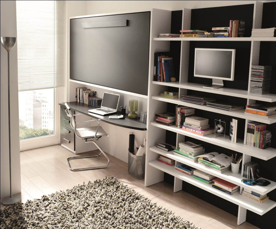 Cama abatible horizontal con escritorio inferior - Ho Fem a Mida